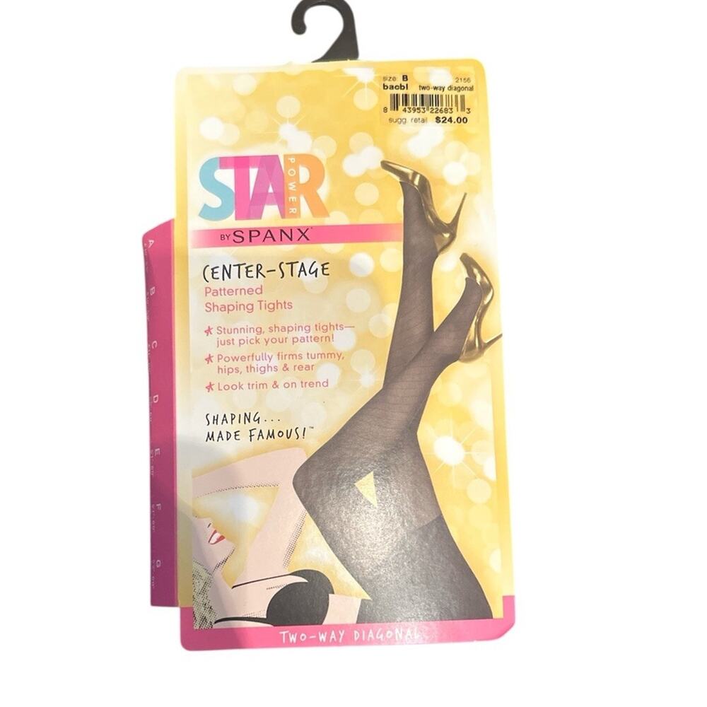 Star Power By Spanx Center Stage Shaping Tights Black Size B